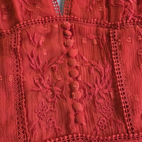 ALL SAINTS ❤️ Aspen Embroidered Maxi Dress sz 0 - like new! - Picture 8 of 16